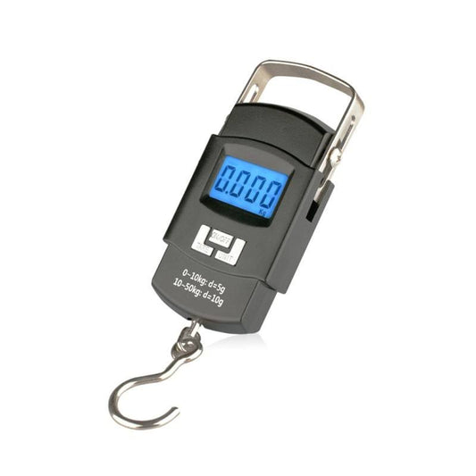 Luggage scale HS102 Hand Precise travel Bag Weight Measuring Portable | Fish Postal Hanging Hook Black Pocket mini electronic scale | Accuracy 5g, Capacity 50kg |