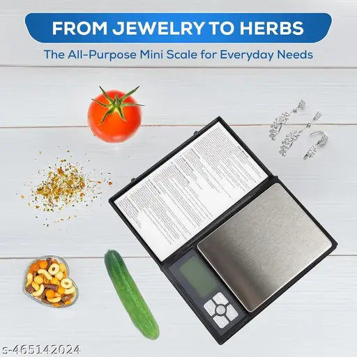 Notebook Series Digital Scale - 0.01g Accuracy, 600g Capacity for Food, Herbs, Spices, Jewelry | Notebook Series Digital Scale | 0.01g accuracy | 600g capacity | weighing food |