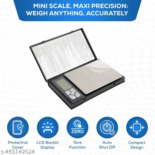 Notebook Series Digital Scale - 0.01g Accuracy, 600g Capacity for Food, Herbs, Spices, Jewelry | Notebook Series Digital Scale | 0.01g accuracy | 600g capacity | weighing food |